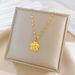 Full Body 【 Titanium Steel 】 Stereoscopic Flowers, Personalized And Minimalist, Genuine Gold Necklace In The Stove, 【 】 Flowers, Minimalist, Stove,_ipsvogv.com