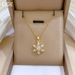 Ice 【 】 Flower Snow Light Luxury Charm Gorgeous Full Diamond Necklace Women's Versatile Clavicle Titanium Steel Chain 【 】_ipsvogv.com