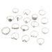 Bohemian Style New Silver Over 100 Full Diamond 17 Set Rings_ipsvogv.com