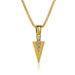 New Personalized Men's Triangle Spear Necklace Metal Arrow Pendant Sweater Chain_ipsvogv.com