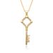 Gold Color Preserving Love Key Necklace Female Ins Clavicle Chain Korean Version Crystal Zircon Pendant Necklace_ipsvogv.com