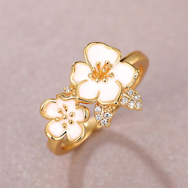 Cao Shi, Korean Version Of Fairy Ins Girl Group Wind Mountain Camellia Sweet Series Ring, Star Style Ring_ipsvogv.com