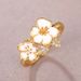 Cao Shi, Korean Version Of Fairy Ins Girl Group Wind Mountain Camellia Sweet Series Ring, Star Style Ring_ipsvogv.com