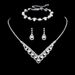 Elegant 3-Piece Pearl Jewelry Set - Necklace, Earrings & Bracelet For Wedding_ipsvogv.com