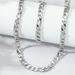 simple fashion stainless steel high quality Figaro necklace bracelet suit men's jewelry trendy simple_ipsvogv.com