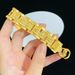 Gold-Plated Jewelry Heavenly Blessing Fortune Character Men's Bracelet 20mm Wide Chain Fashion Trend_ipsvogv.com