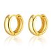 Earrings plain hoop ear buckles round copper plated K gold earrings small earrings for ear holes_ipsvogv.com