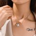 Splicing Elephant Geometry Featured Toy 3D Pendant Necklace Versatile And Minimalist Collar Chain_ipsvogv.com