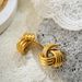 Women’s Jewelry Set Fashion Gold Plated Geometric Twisted Temperament Earrings Multi Layer Earrings Niche Design Earrings_ipsvogv.com