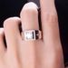 Diamond, Star Zircon White Four Water Engagement Wedding Men's Ring, Handmade Diamond, Ring,_ipsvogv.com