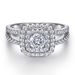 Sterling Silver Zircon Couple Ring Set Female Ring Ladies Silver Ring INS_ipsvogv.com