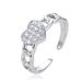 Women’s Jewelry Set Fashion Style Temperament Niche Love Heart Ring Female Diamond Zircon CZ Ring Opening Adjustable Hand Jewelry Light Luxury Style_ipsvogv.com