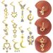 gatte European and American cross-border diamond heart-shaped nose nail moon five-star pendant nose nail piercing nose nail nose stud_ipsvogv.com