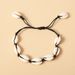 Beach Style Handcrafted Black Rope Women's Foot Accessories With 9 Shell Anklets_ipsvogv.com
