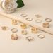 Hot Selling Style Butterfly Pearl Inlaid Diamond Personalized Hollow Pattern 15 Piece Set Index Finger Tail Ring_ipsvogv.com
