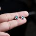 North Star Earstuds Men, Turquoise Cross Screws Twisting Ears, No Gender, Fashion Trend, Sterling Silver Earrings For_ipsvogv.com