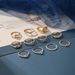New Snake Joint Hexagram Star With Diamond Pearl 11 Piece Ring Set_ipsvogv.com