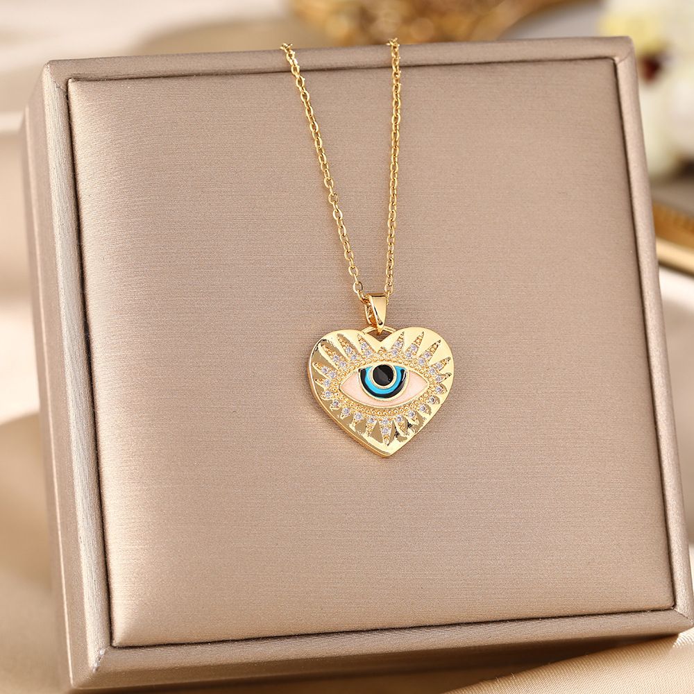 Titanium Steel Necklace, Female Personality Trend, Devil's Eye Pendant, Light Luxury, High-end Feeling, Collarbone Chain_ipsvogv.com