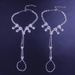 Double-layer Ankle Anklet Beautiful Flash Drill Water Drop Beach Anklet Alloy Rhinestone Anklet_ipsvogv.com