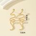 Ins Personality Creative Metal Snake Shaped Earrings Simple High End Diamond Studded Curved Design Earrings Net Red Ear Jewelry_ipsvogv.com