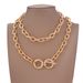 Jewelry Trend, Personality, Aluminum Chain, Multi-layer Ne, Women's Fashion, Geometric Metal Buckle, Collarbone_ipsvogv.com