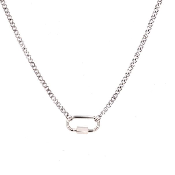 Women's Jewelry Stainless Steel Furnace Vacuum Plating Real Gold Twisted Open Ring Pearl Paper Clip Detachable Basic Chain_ipsvogv.com