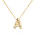 Hit 26 Letter Necklace Stainless Steel Chubby Bubble Letter English Necklace_ipsvogv.com