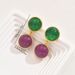 New style women's with personalized inlaid glass, niche geometry, high-end feeling, earrings, versatile earrings_ipsvogv.com