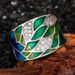 Cao Shi's Best-selling Men's And Women's Universal Rings, Colorful Enamel Drip Glue Leaf Ring Accessories_ipsvogv.com