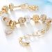 Family Live Broadcast Full Of Diamond Love Gold Snowflake Zircon Barrel Bead Bracelet_ipsvogv.com