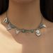 Jewelry Ethnic Turquoise Cow Head Collarbone Women's Western Cowboy Style Hat Necklace_ipsvogv.com