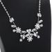 Bridal Jewelry Set Korean Style Fashion White Gold Necklace Earrings Chain Wedding Photography Accessories_ipsvogv.com