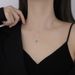 S999 Sterling Silver Four Leaf Clover Necklace Female Emerald Heart Shaped Clavicle Chain_ipsvogv.com