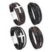 Hot Selling Cross Leather Multi-layer Hand-woven Rope Unisex Alloy PU Magnetic Clasp Bracelet_ipsvogv.com