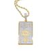 Men's Jewelry Hip Hop Dollar Sign Zircon Necklace Punk Style Cubic Zirconia Pendant With Twist Chain For Men (Silver/Gold, 60cm)_ipsvogv.com