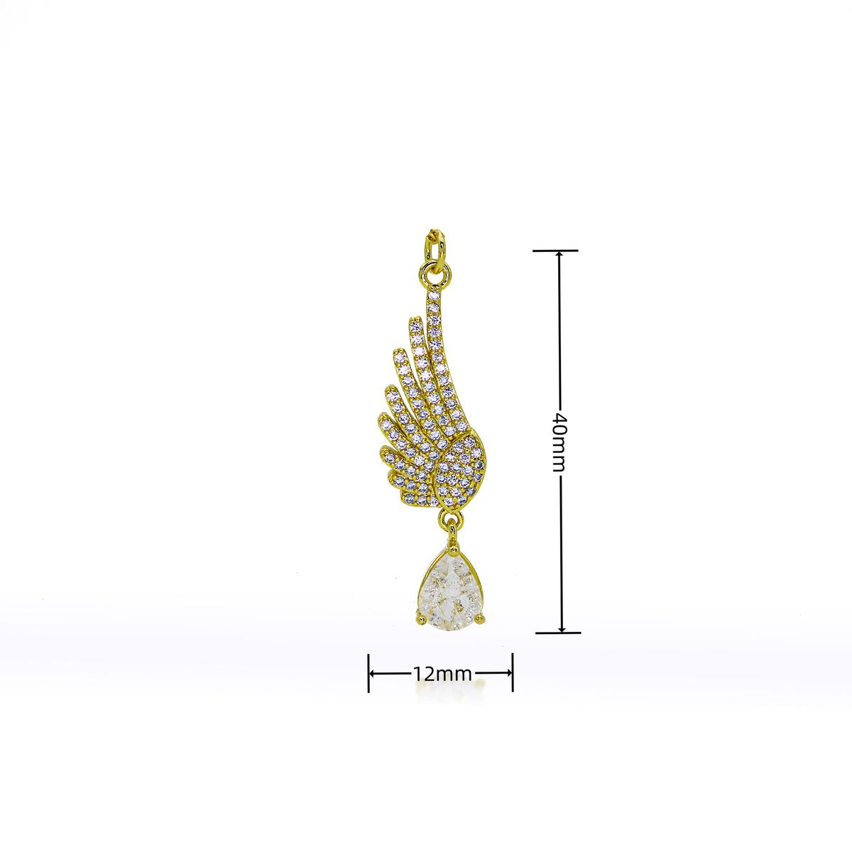 Angel Wing Pendant Necklace For Women - Colored Diamond Clavicle Chain, High-End Niche Design, Ins Style Jewelry_ipsvogv.com
