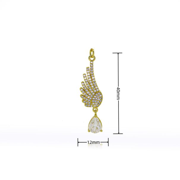 Angel Wing Pendant Necklace For Women - Colored Diamond Clavicle Chain, High-End Niche Design, Ins Style Jewelry_ipsvogv.com