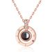 Women's Jewelry Ferris Wheel Original Design Love Memory Necklace One Hundred Languages I Love You Projection Stone Advanced Valentine's Day_ipsvogv.com
