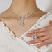 niche, High-end, Necklace, Light Luxury Zircon Earrings, Bridal Set, Two-piece Wedding Dress, Dress Accessories, ! ,_ipsvogv.com