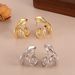 Ins Style Irregular Earrings Metal Style Simple Personality Twisted Line Earrings High Grade Retro Earrings_ipsvogv.com