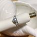 6-7mm Seawater Akoya Genuine Linen Pearl S Silver V-shaped Small Crown Tail Ring Fashionable Temperament_ipsvogv.com