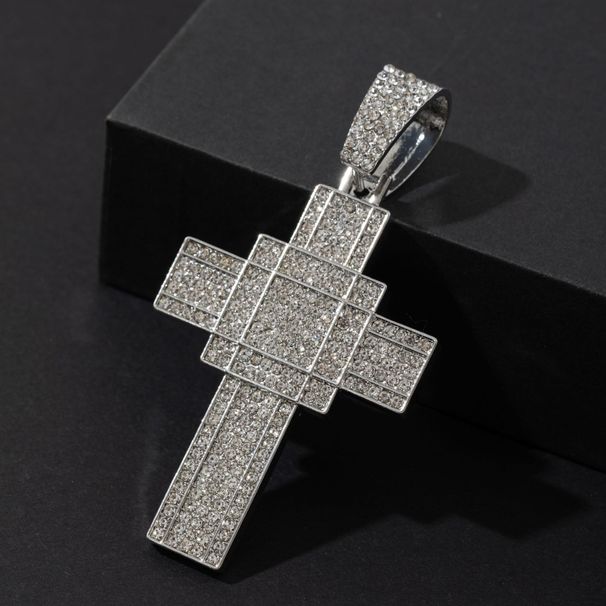 Jewelry & Accessories Hip Hop Full Diamond Cross Pendant Necklace Hip Hop Alloy Fashion Jewelry Pendant_ipsvogv.com