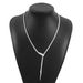 N11972 Jewelry Simple Long Snake Bone Neck Chain Cold Wind Design Feel Pullable Necklace_ipsvogv.com