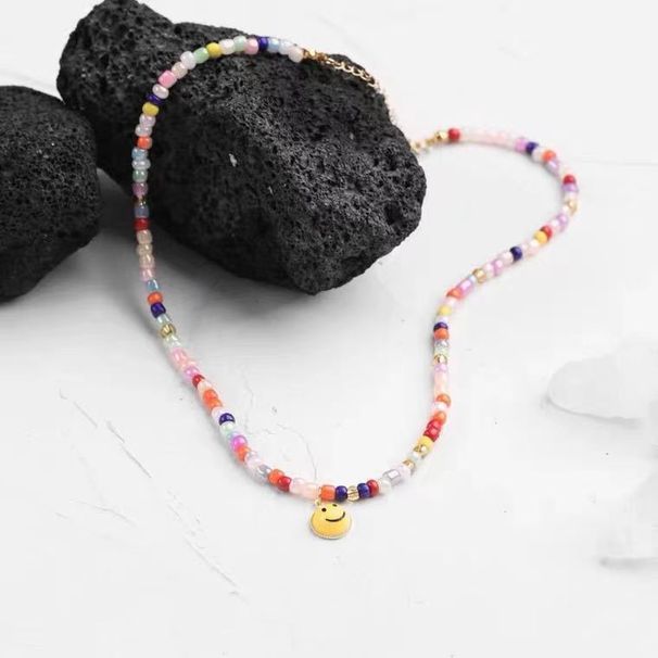 Versatile Colorful Beaded Necklace For Women With Light Luxury High Sense, Small And Popular Design, Internet Celebrity_ipsvogv.com