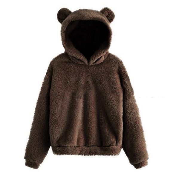 Women's Clothing autumn and winter new fluffy rabbit ears hooded warm sweater sweater_ipsvogv.com