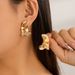 Personality lava love liquid water drop earrings business folds irregular geometric earrings earrings_ipsvogv.com
