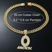 Hip Hop Full Diamond O-Letter Pendant for Men's Trendy and Personalized Street Wear Cuban Chain Necklace_ipsvogv.com