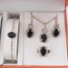 Water drop rhinestone necklace earrings bracelet ring suit high-end bridal jewelry_ipsvogv.com