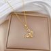 】 Threaded 【 Sky Butterfly Light Luxury Charm Gorgeous Full Diamond Necklace Women's Versatile Clavicle Titanium Steel 【 】_ipsvogv.com