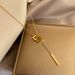 Simple Stle Square Interlocking Necklace For Women's Summer Fashion Long Pendant Collarbone Chain With A Sense Of_ipsvogv.com